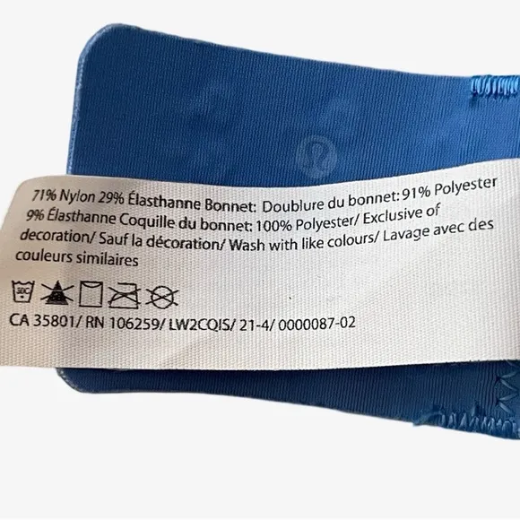 Lululemon All Powered Up Lightly Padded Medium Impact Sports Bra Blue 32DD EUC