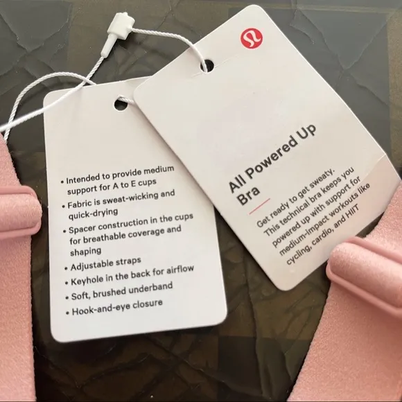 Lululemon All Powered Up Sports Bra In Pink Pastel