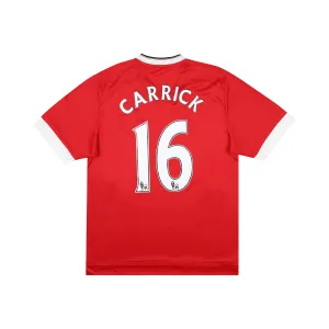 MANCHESTER UNITED 2015-16 HOME SHIRT - CARRICK 16 - XL