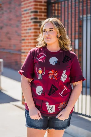 Maroon Friday Night Lights Tee by Layerz