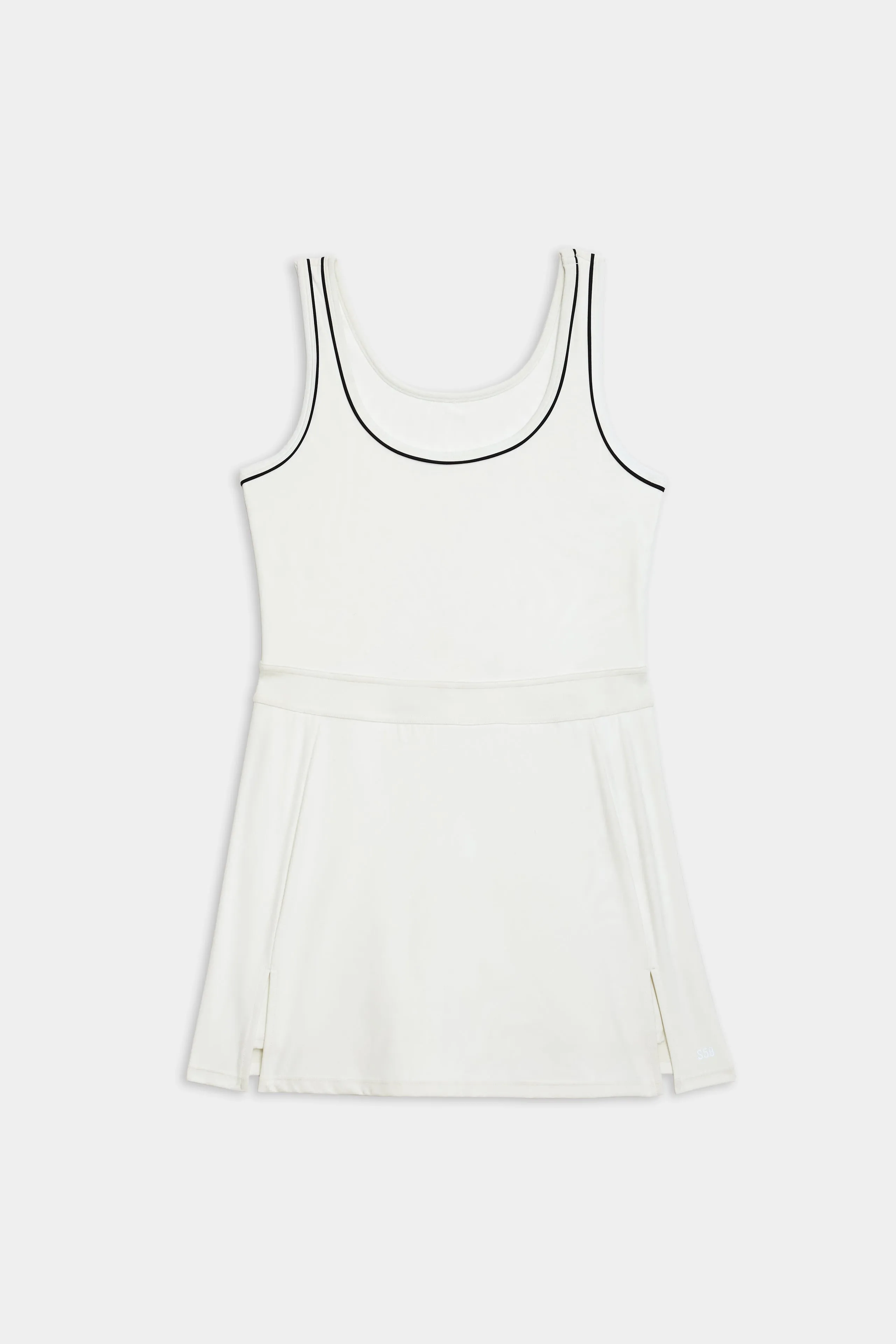 Martina Rigor Dress w/Piping - White
