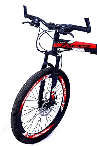 MDS Unlimited CYCLES ROADY 26 inches 21 Shimano Gear Dual Suspension 18 Inches Steel Frame Double Disc Brake Foldable MTB Mountain Bike Cycle for Unisex (Black Red )