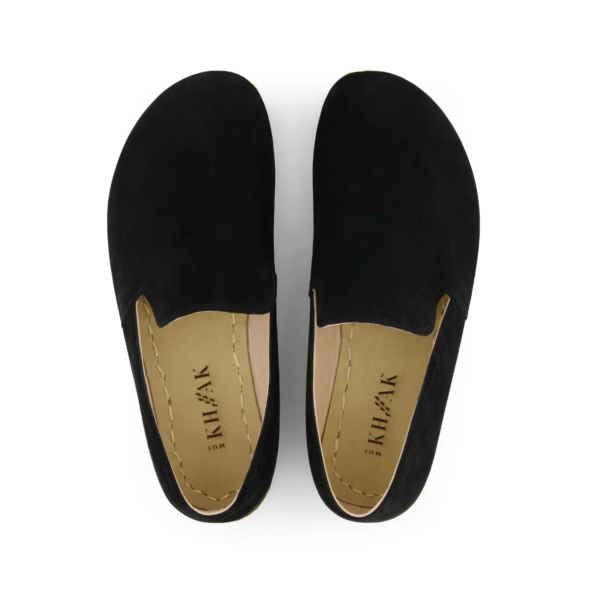 Men's Barefoot Grounding Nubuck Slip-on Shoes - Obsidian
