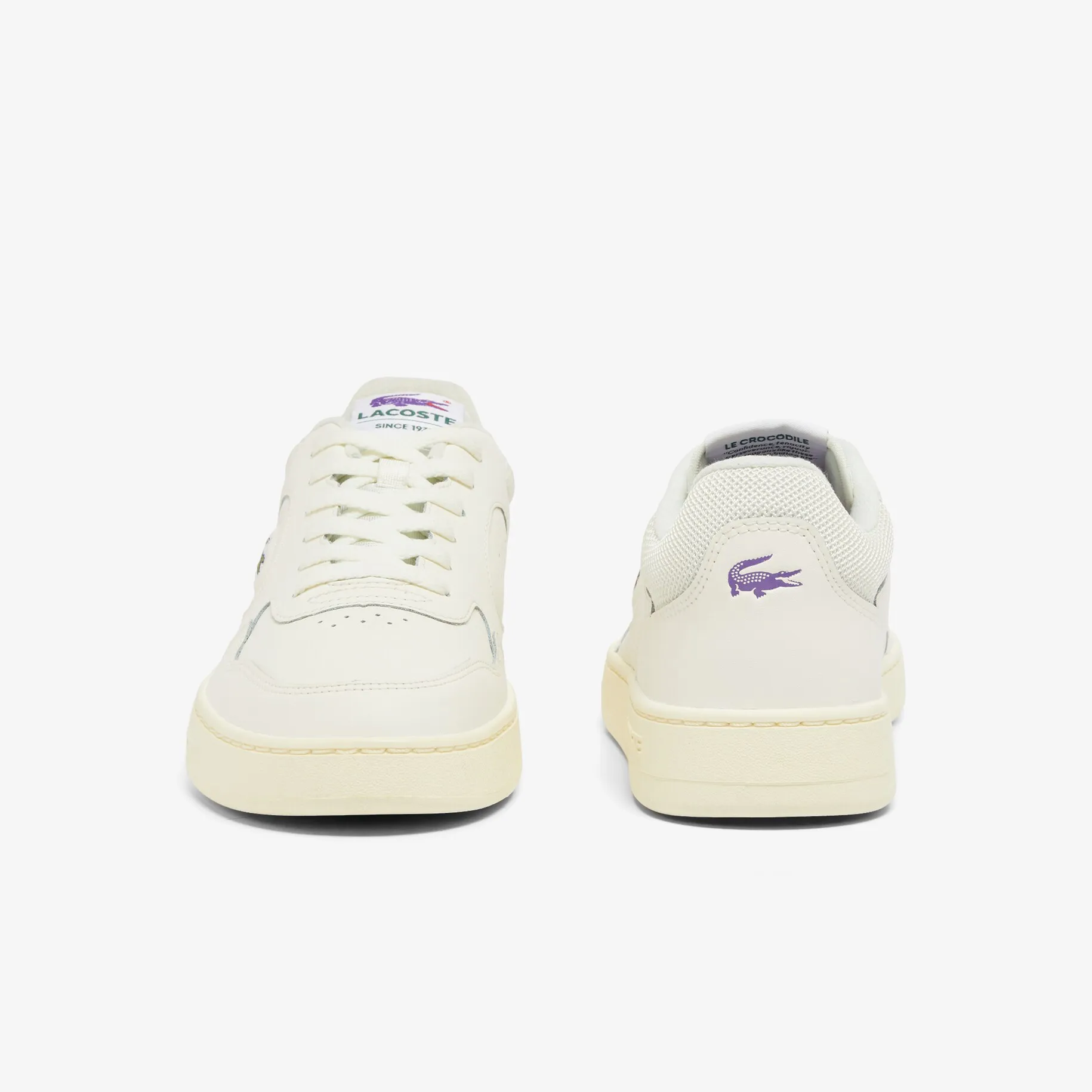 MEN'S LINESET LEATHER TRAINERS Off White/Off White