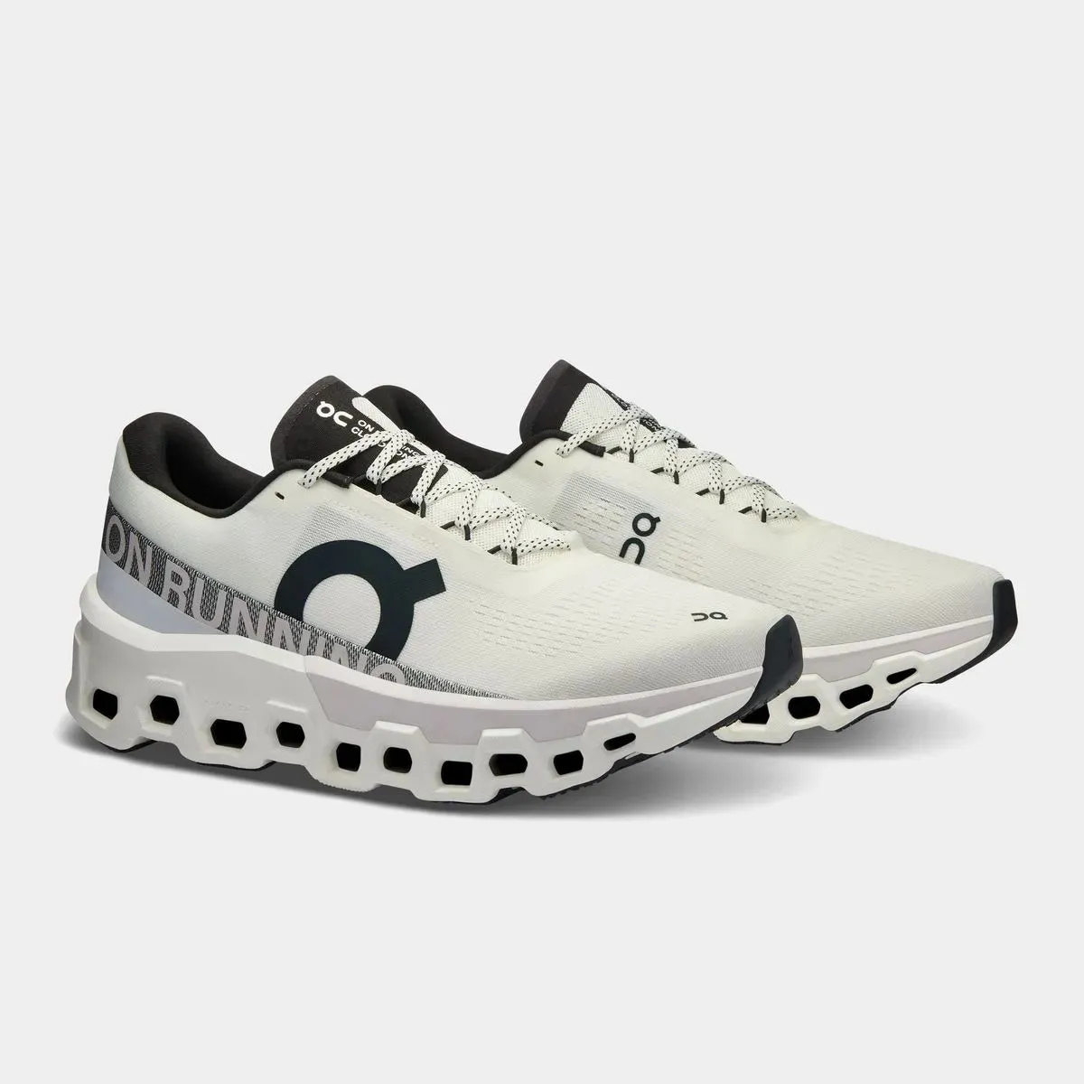 Mens On Cloudmonster 2.0 White/Grey Running Shoes