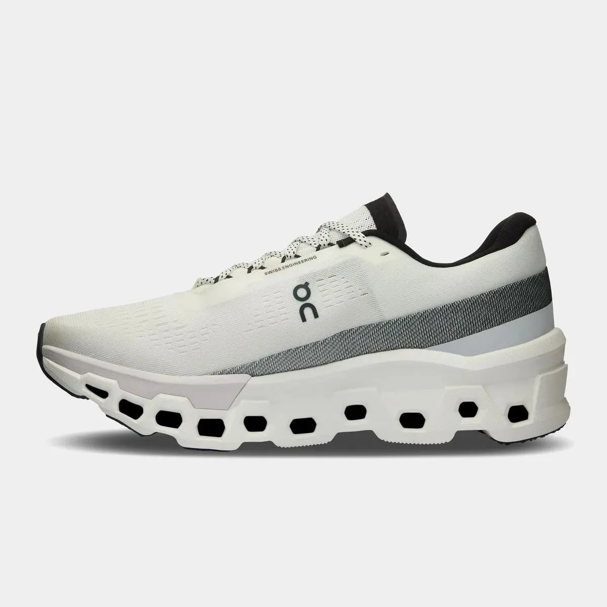 Mens On Cloudmonster 2.0 White/Grey Running Shoes