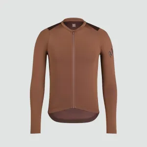 Men's Pro Team Long Sleeve Lightweight Jersey - Chestnut Brown/Walnut Brown