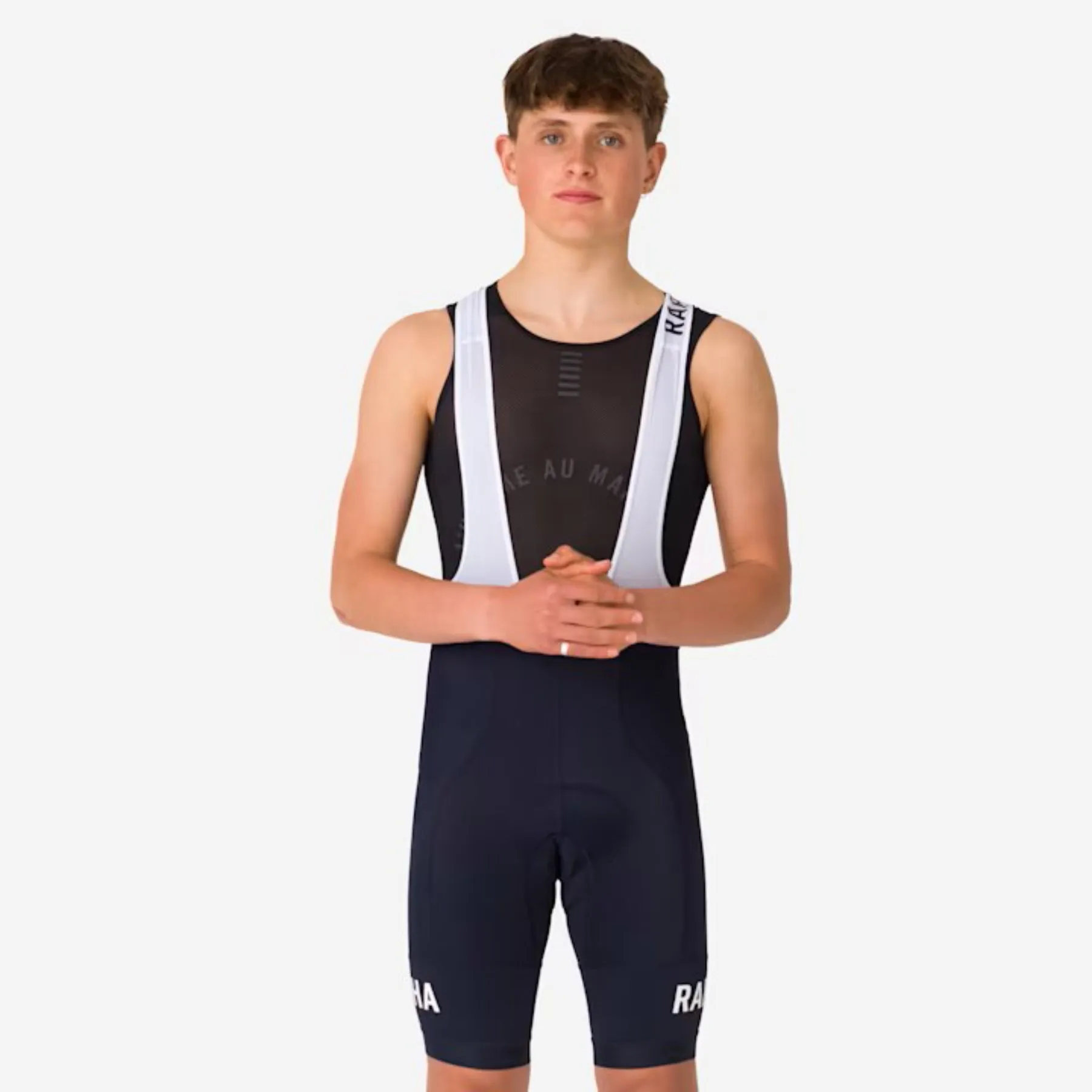Men's Pro Team Training Bib Shorts - Dark Navy/White