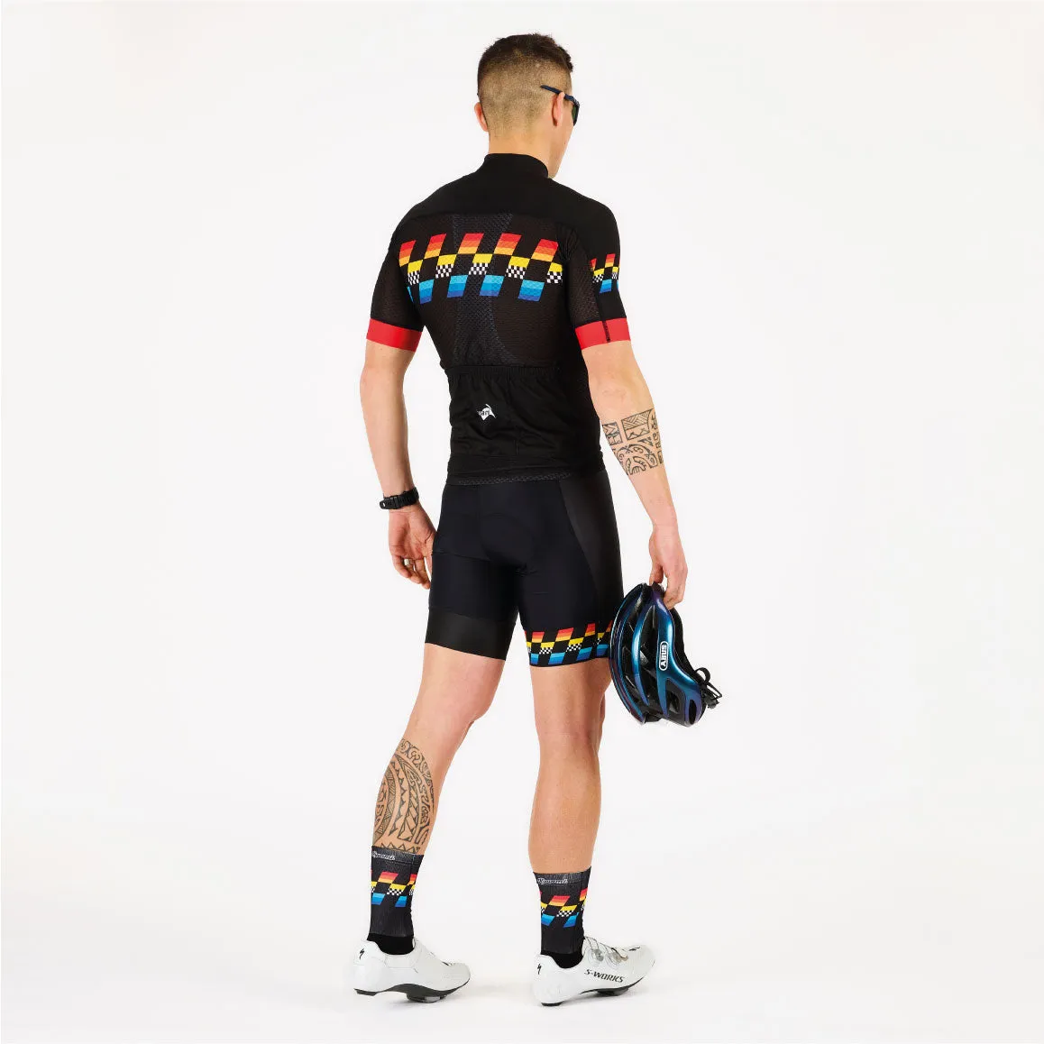 MEN'SCYCLING JERSEY FINISHER BLACK