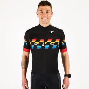MEN'SCYCLING JERSEY FINISHER BLACK