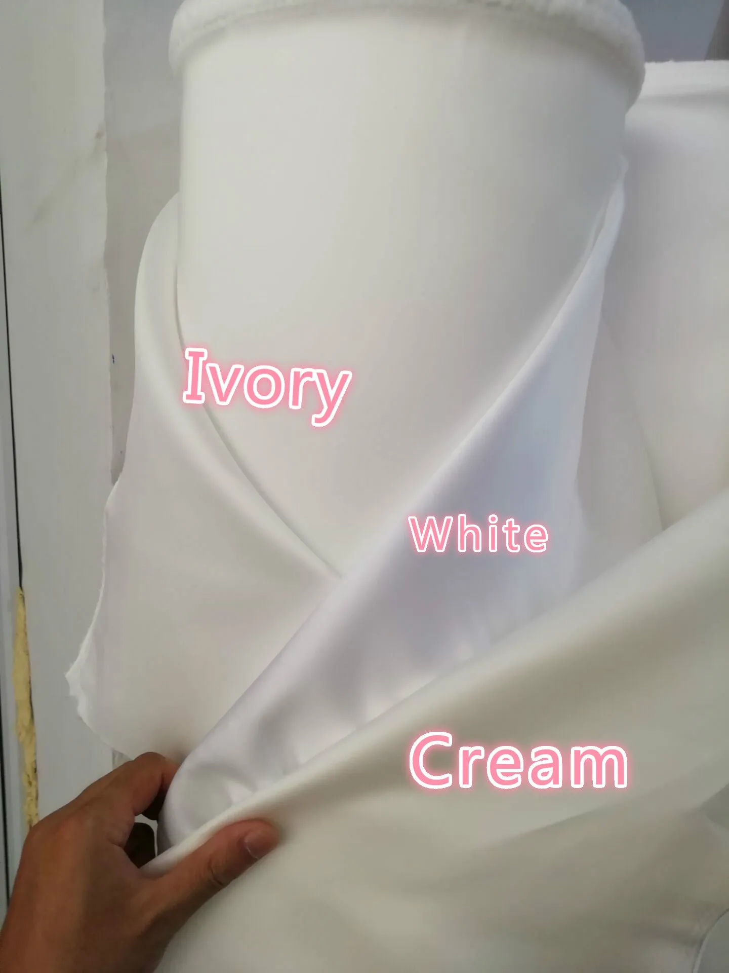 Modest Lace Satin Wedding Gown with Three Quarter Sleeves