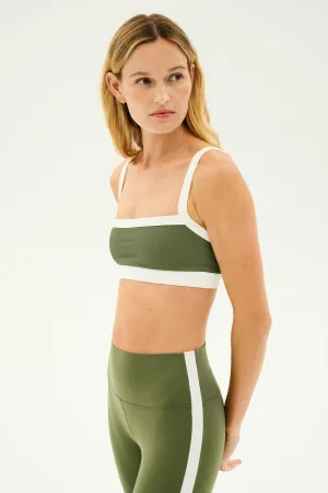 Monah Rigor Bra - Olive/White