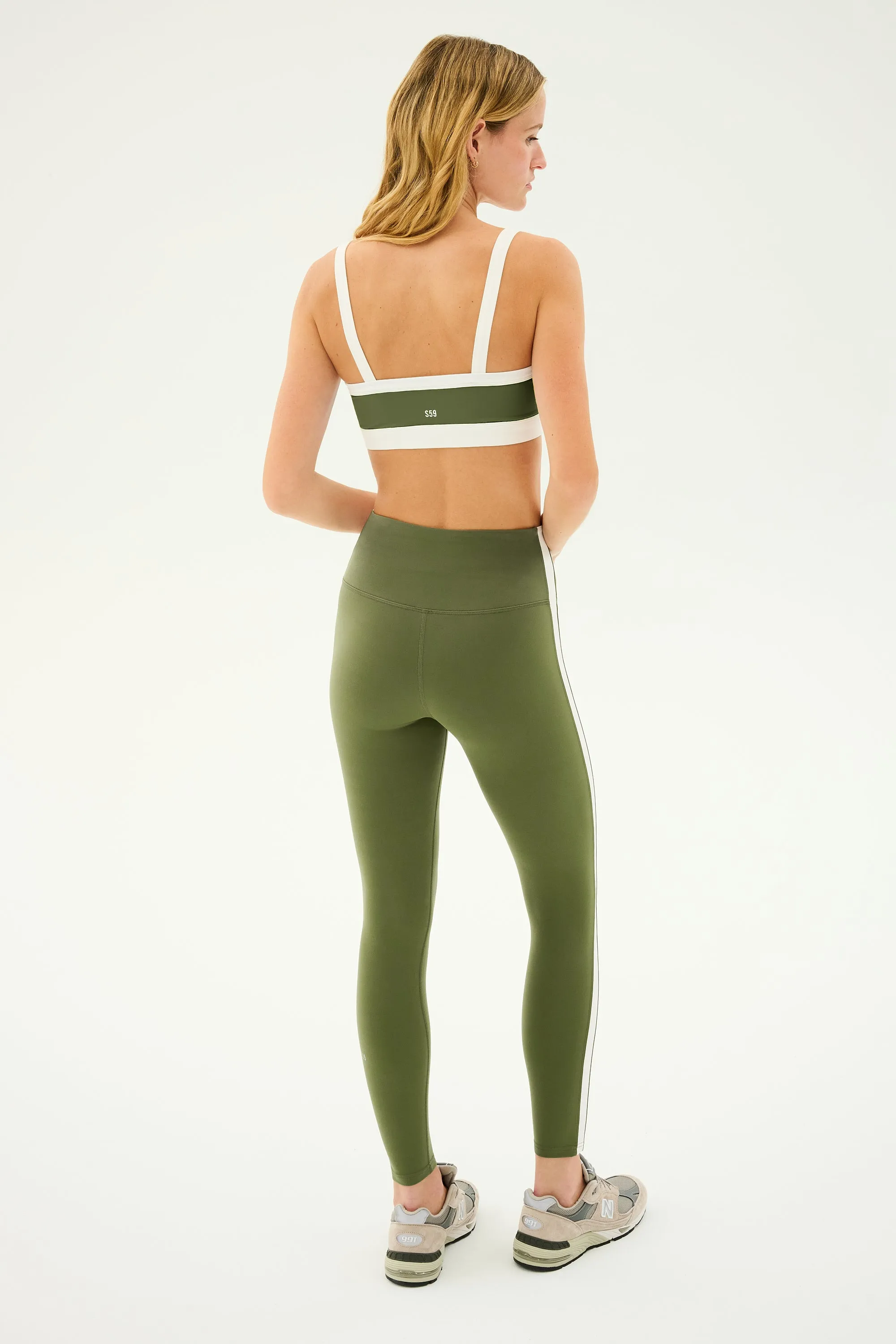 Monah Rigor Bra - Olive/White