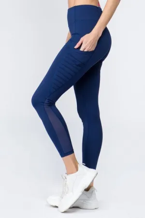 Moto Mesh Pockets - Navy Blue