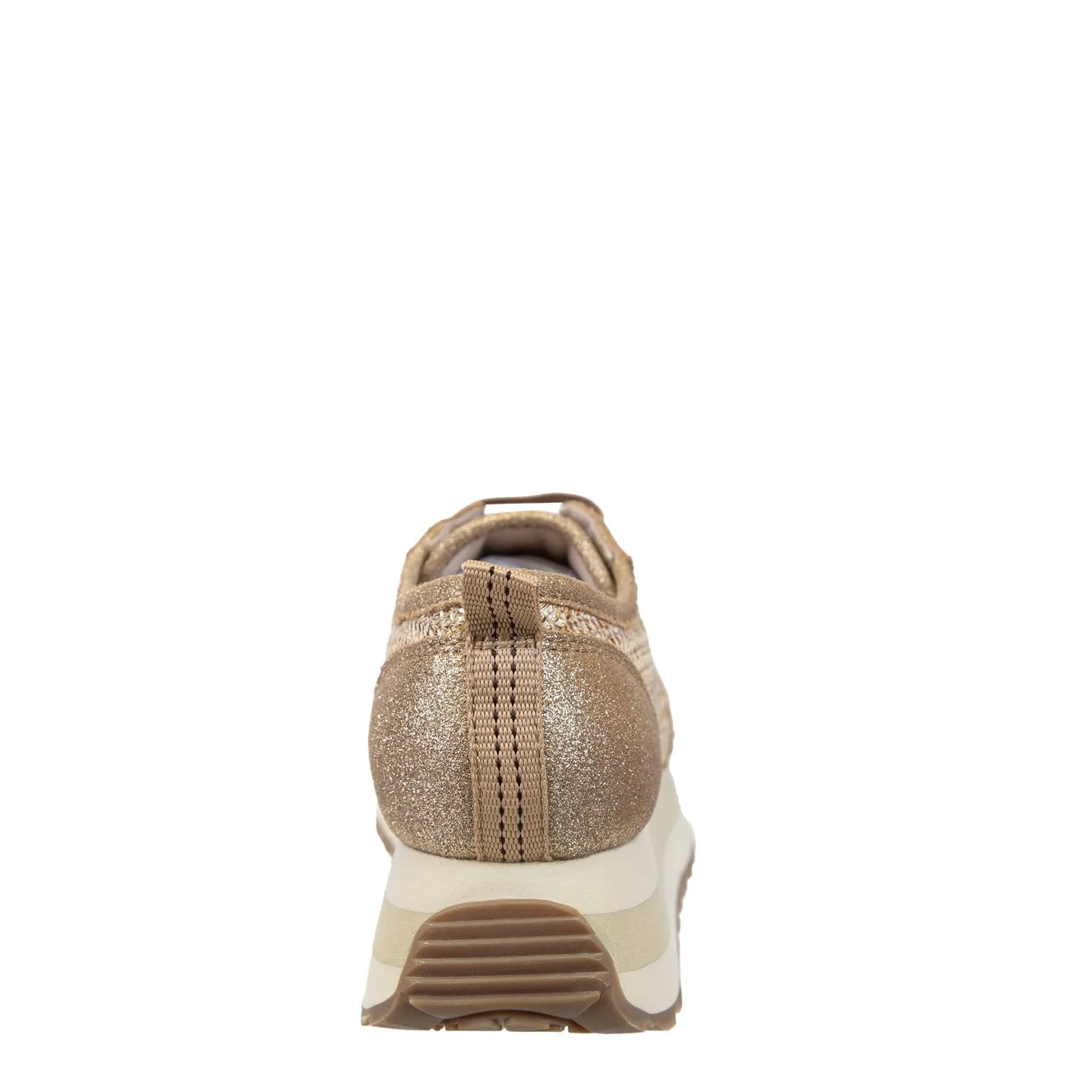 Naked Feet: KINETIC in GOLD RAFFIA Platform Sneakers
