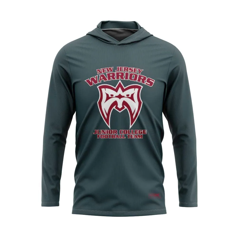NEW JERSEY WARRIORS FOOTBALL Sublimated Lightweight Hoodie