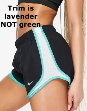 New with tags! Nike Running Dri-FIT Tempo shorts in black/lavender, Sz 2X!