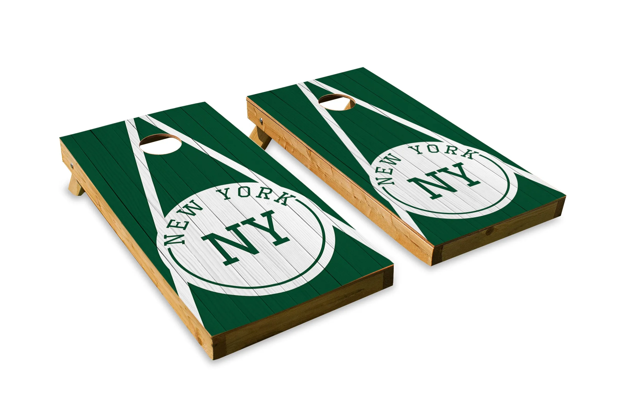 New York Green & White Wood Grain