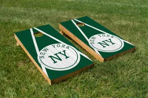 New York Green & White Wood Grain