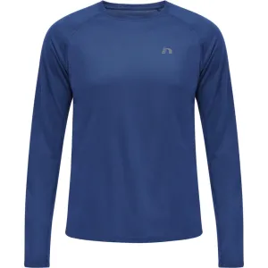 Newline Men Core Running T-Shirt L/S, Herren, true blue, blau