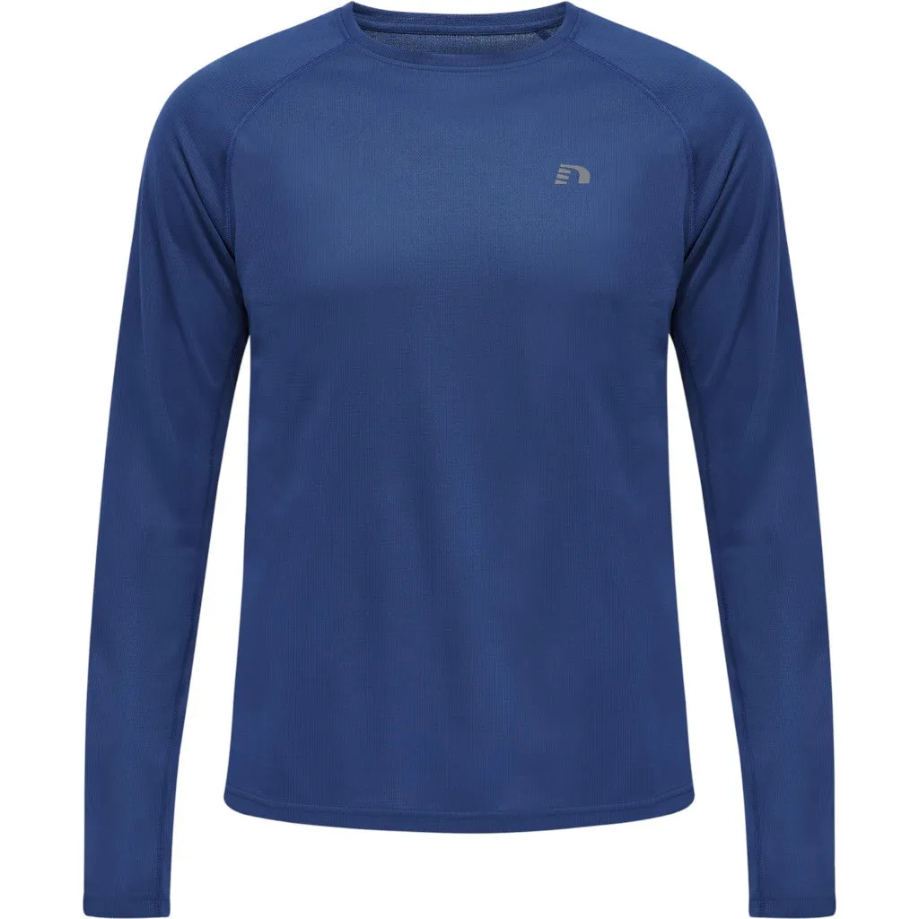 Newline Men Core Running T-Shirt L/S, Herren, true blue, blau