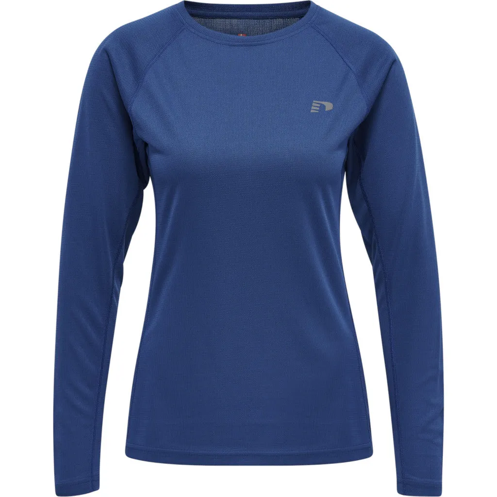 Newline Women Core Running T-Shirt L/S, Damen, true blue, blau