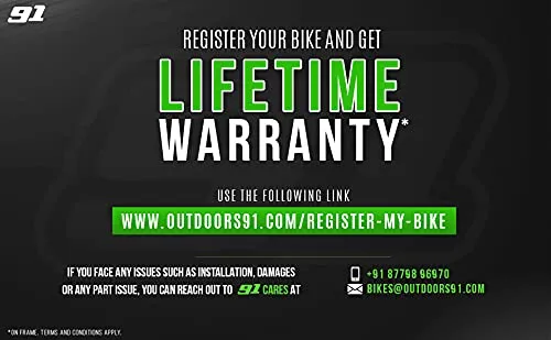 NINETY ONE Leopard 27.5T 21 Speed 17 Inches Steel Frame Hybrid Bike For Unisex Adult ( Black & Orange , Ideal For: 12  Years , Brake: Disc )