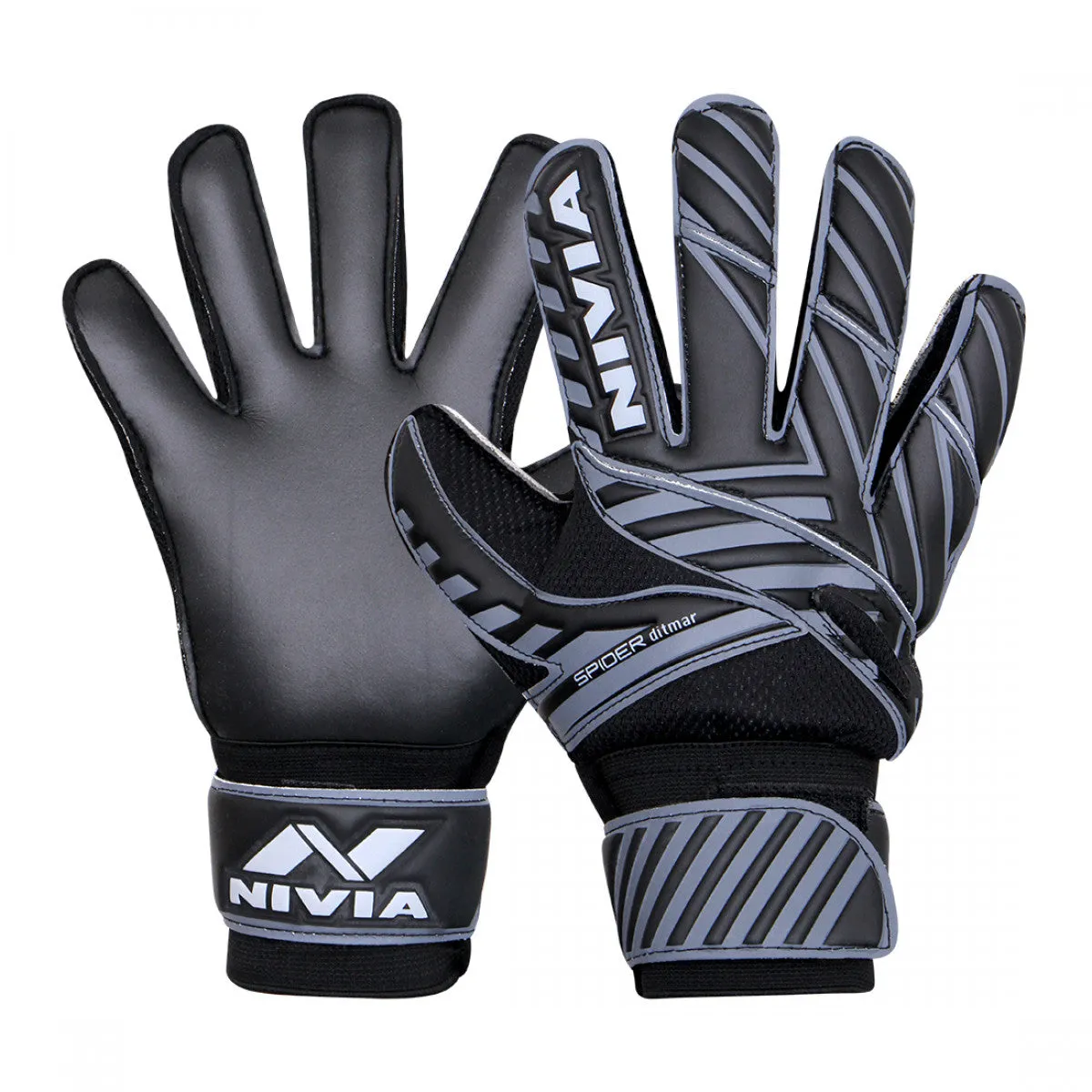 NIVIA Ditmar Spider Football GoalKeeper Gloves Black