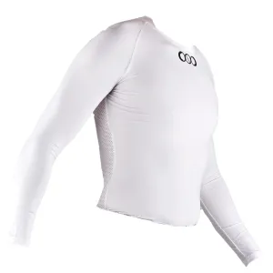 NoLogo Racer Youth Long Sleeve Cycling Jersey Shirt - White