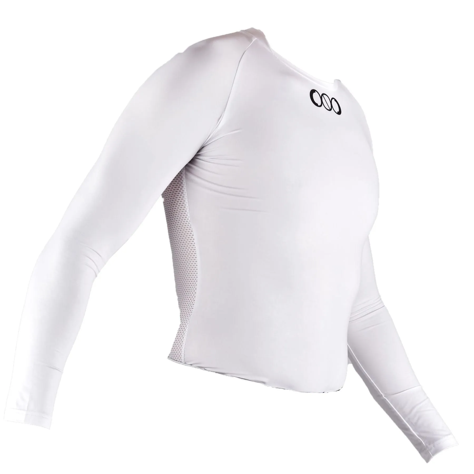 NoLogo Racer Youth Long Sleeve Cycling Jersey Shirt - White