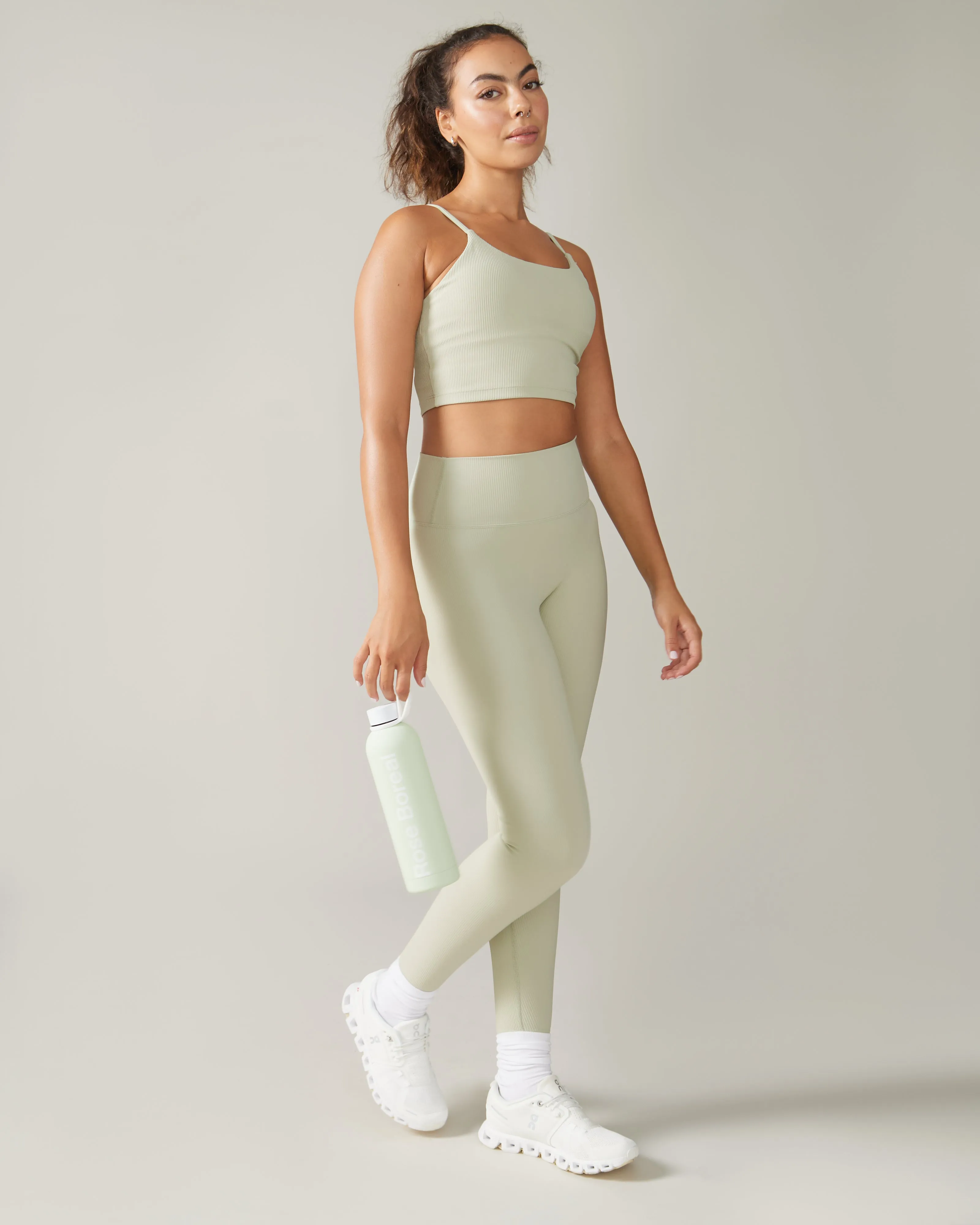 North Star Rib Soft Compression Legging - Mint