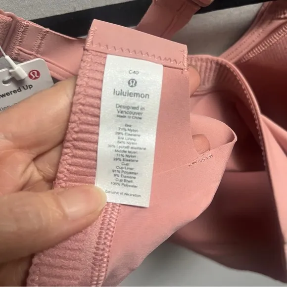 NWT Lululemon Athletica All Powered Up Bra Medium Support Sz 40C