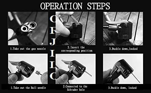 ORJILO Portable Mini Bike Pump/Cycle Foot Pump Foot Activated with Pressure Gauge Floor Bicycle Bikes Pump & Cycle Pump Bicycle Tire Pump for Road