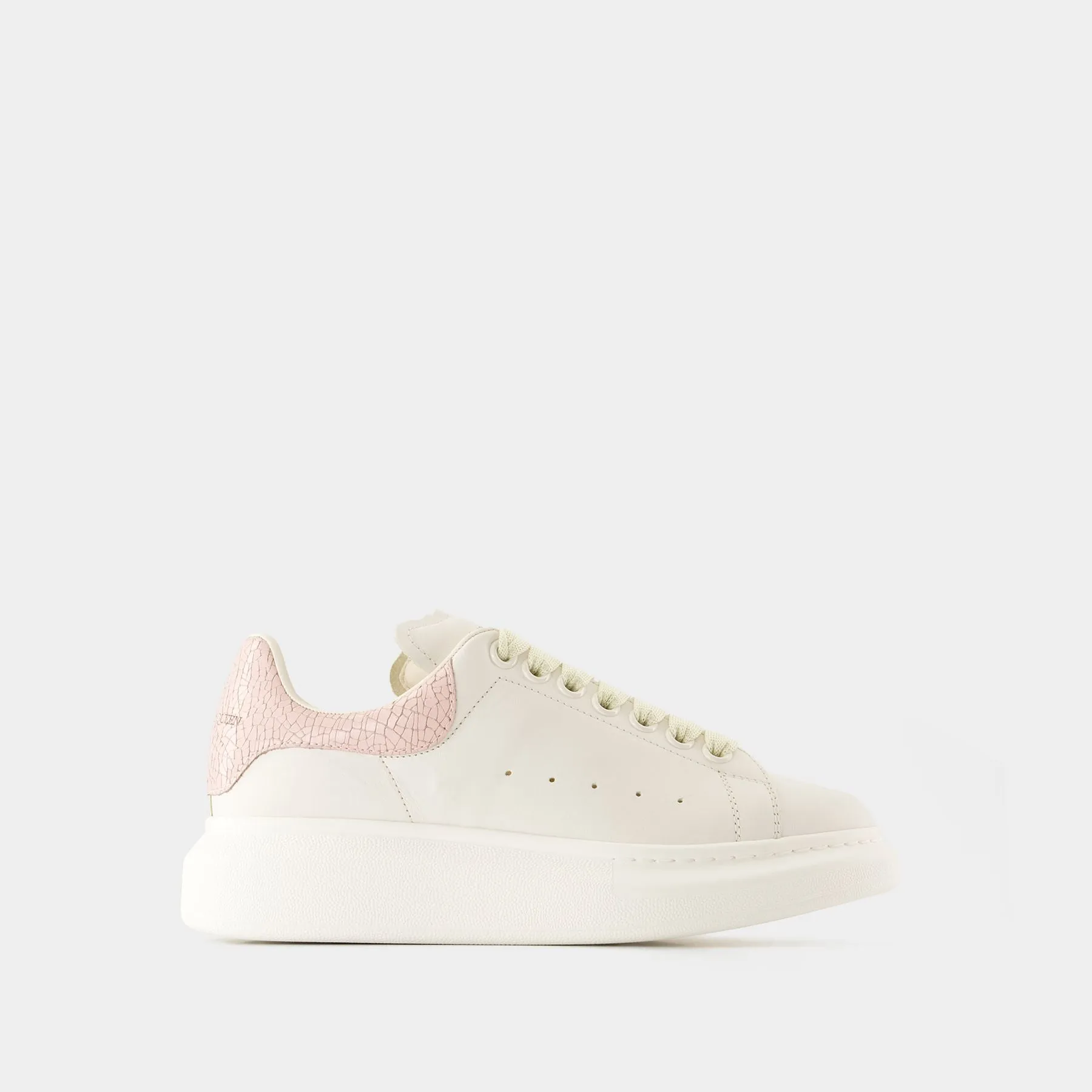 Oversize Sneakers - Alexander McQueen - Leather - White/Pink