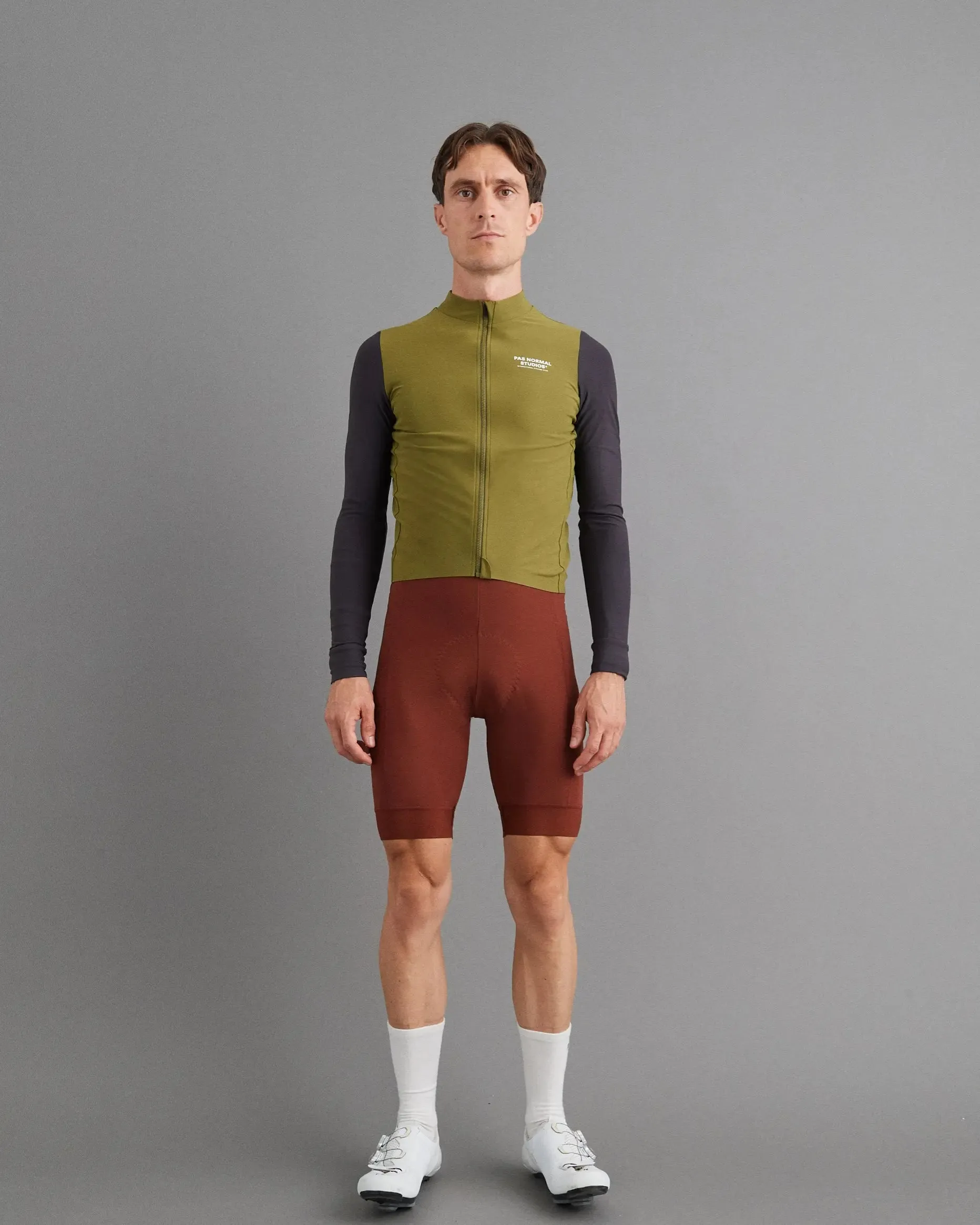 Pas Normal Studios - Mechanism Long Sleeve Jersey - Deep Grey/Green