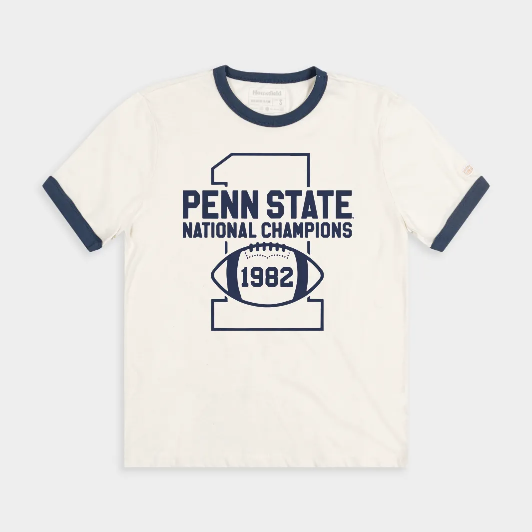 Penn State Football 1982 National Champions Ringer Tee