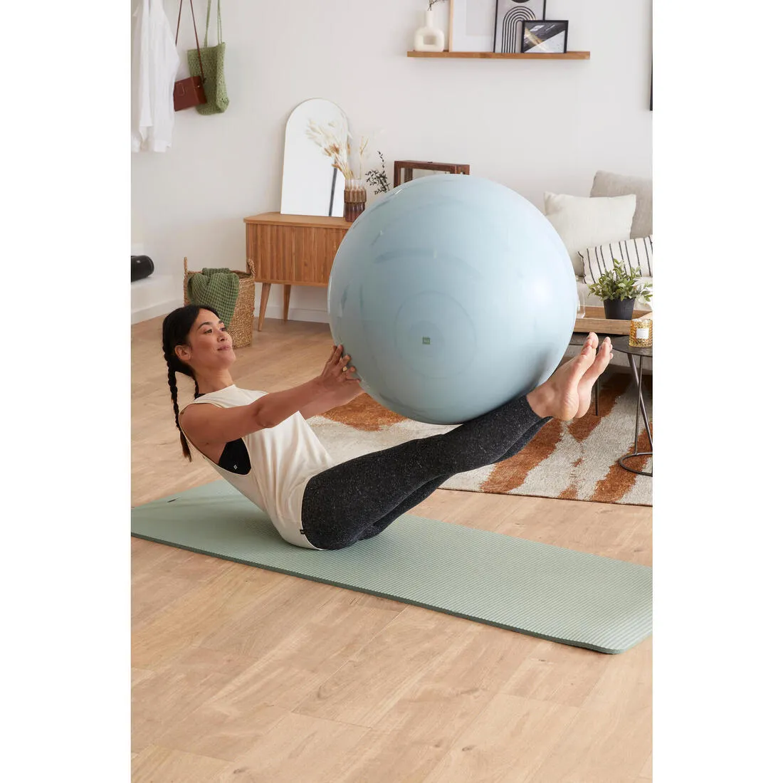 Pilates 15 mm Floor Mat Comfort M - Beige