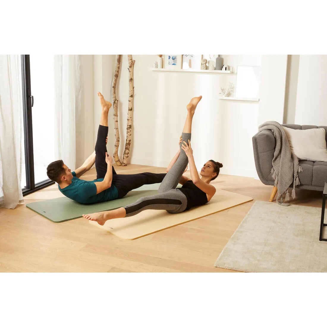 Pilates 15 mm Floor Mat Comfort M - Beige