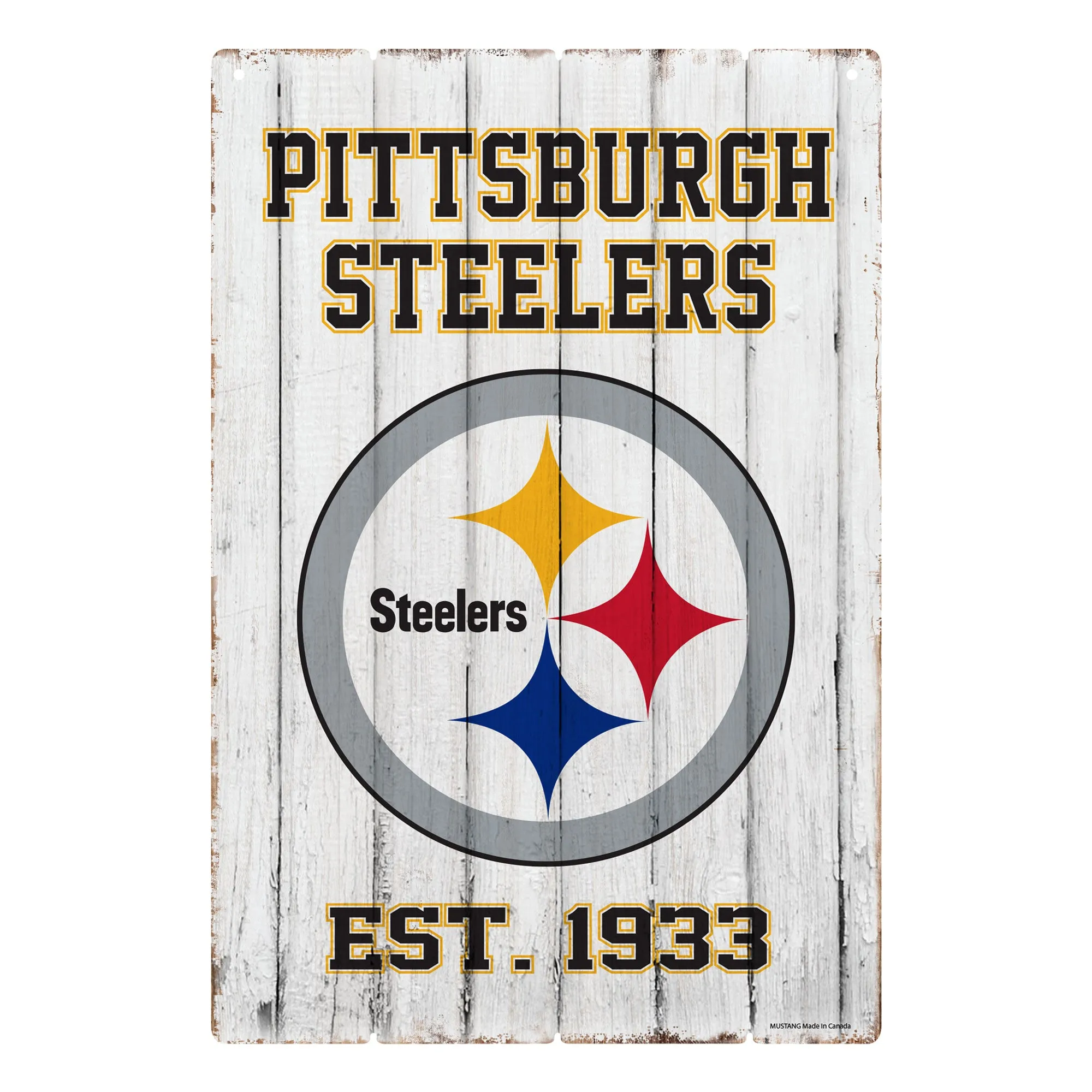 Pittsburgh Steelers 24x16 Established Faux  Wood Sign