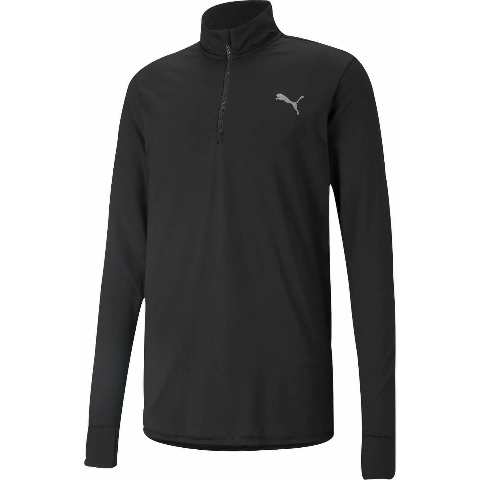 Puma Favourite Half Zip Long Sleeve Mens Running Top - Black