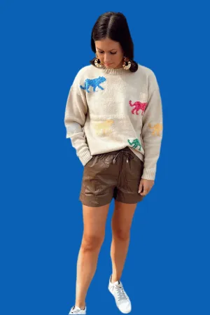 "Wild Child" Faux Leather Shorts