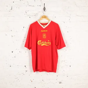 Reebok Liverpool 2001 European Home Football Shirt - Red - XXXL