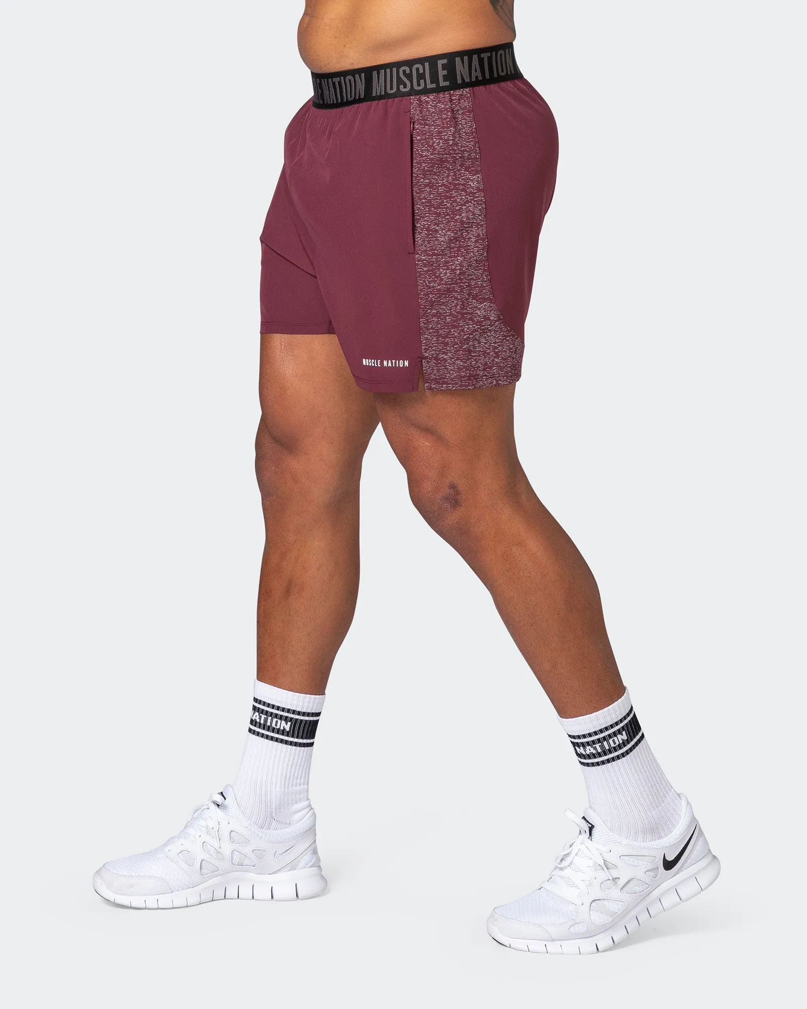 Reflective Training Shorts - Wine