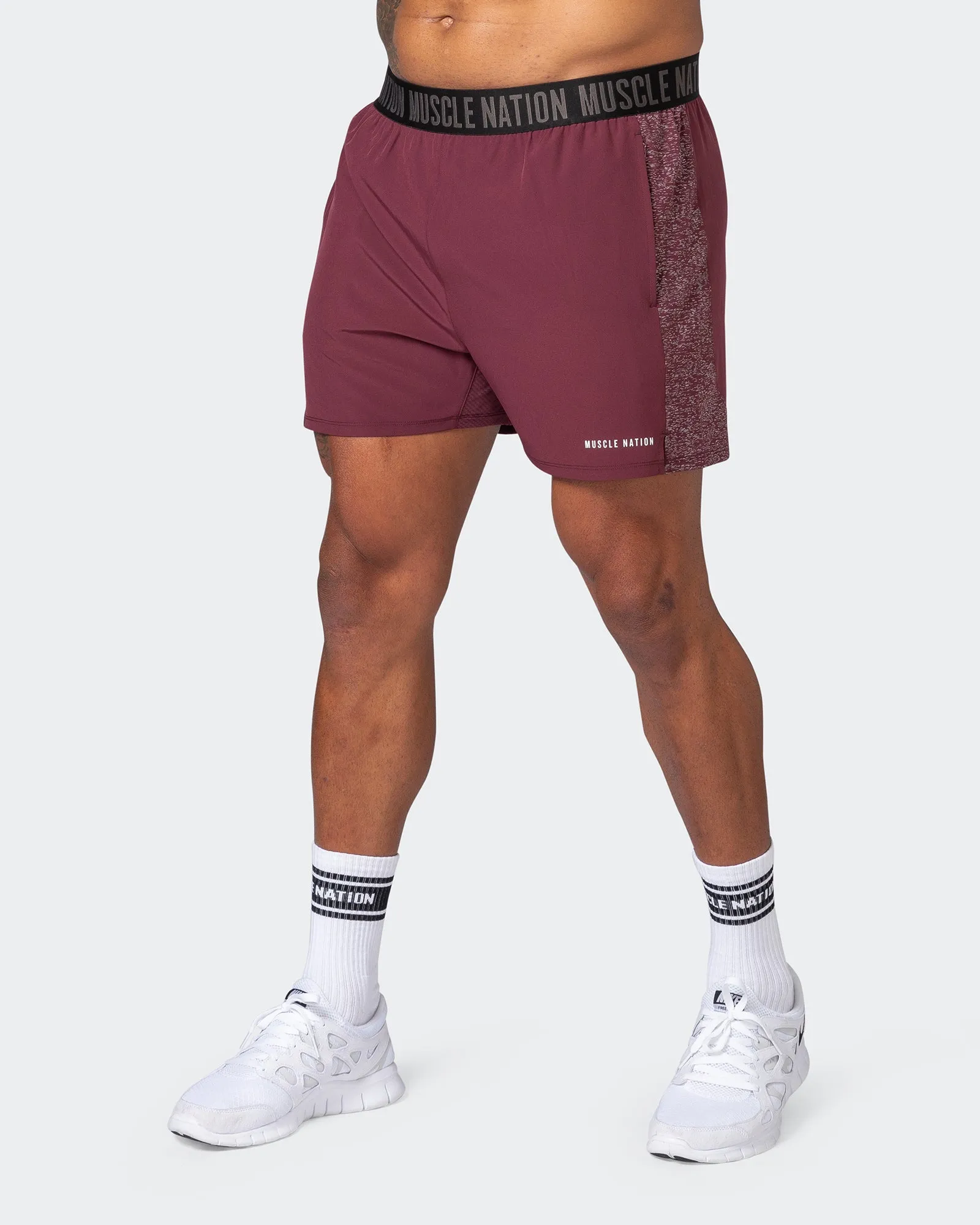 Reflective Training Shorts - Wine