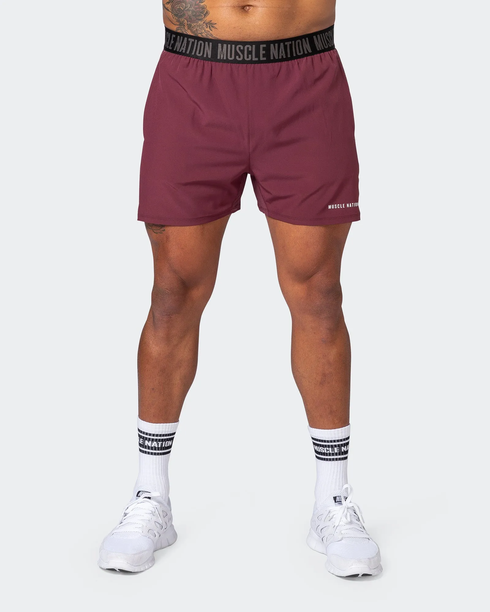 Reflective Training Shorts - Wine