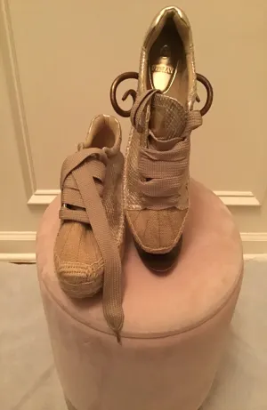 Replay Gold Canvas Sneakers