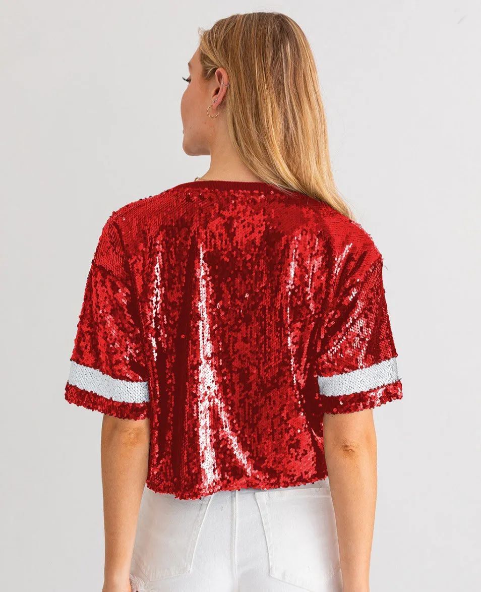RESTOCKED! Sequin GAME DAY Top
