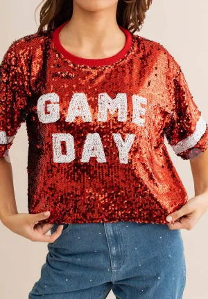 RESTOCKED! Sequin GAME DAY Top