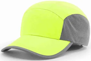 Richardson Mesh Panel Running Cap Neon Yellow Charcoal
