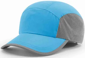 Richardson Mesh Panel Running Cap Sky Blue Charcoal